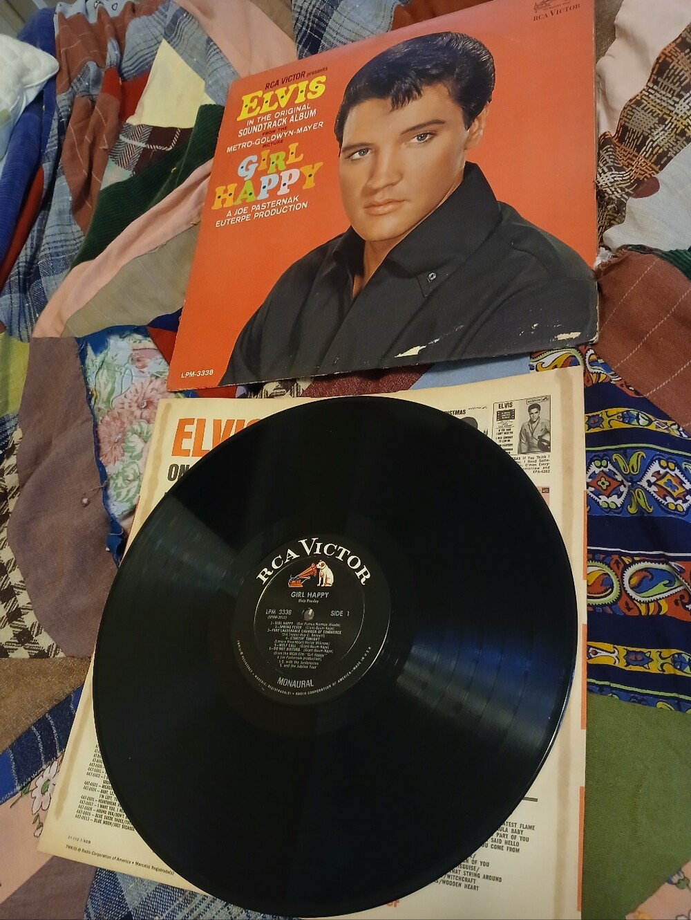 1965 Elvis Presley RCA Girl Happy Vinyl NM / VG++ Record Mono Ed Black Label